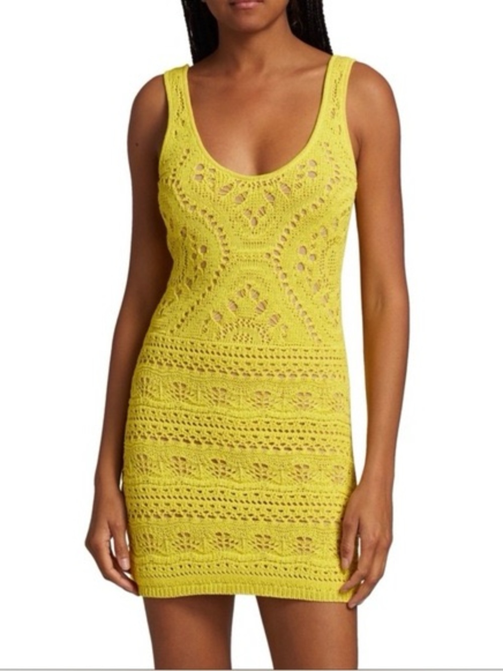 Alexis yellow Knit Mini dress